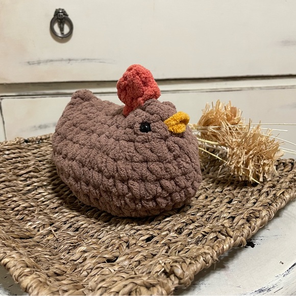 Other - Brown Crochet Chicken decor